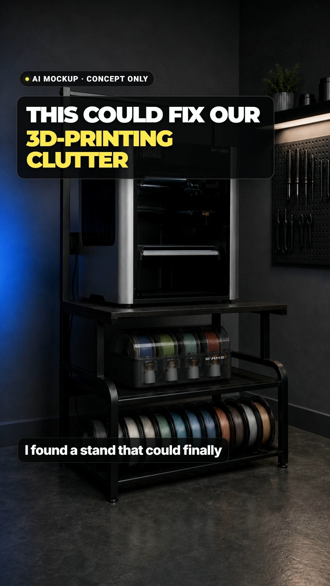 Homieasy stand arranged for a desktop 3D printer